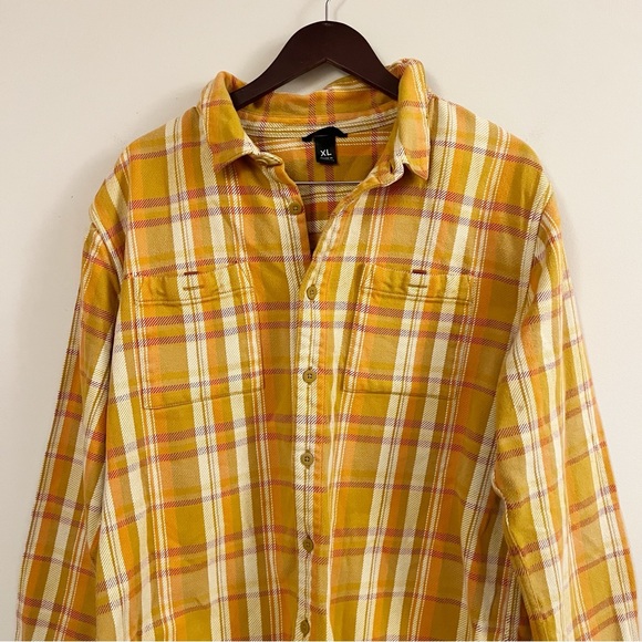 Cotopaxi Shirt Jacket Mens XL Plaid Flannel Orange Long Sleeve Button Up - Picture 2 of 9